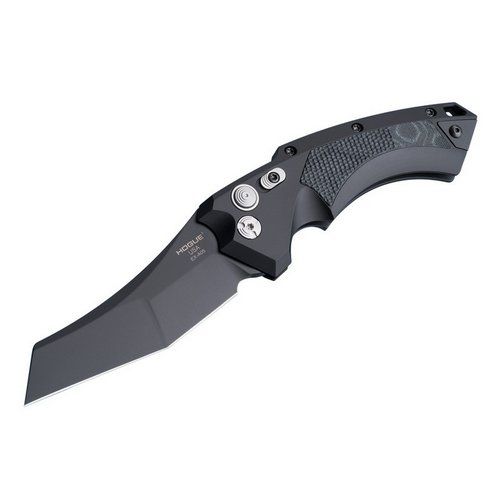 Hogue EX A05 Wharncliffe Black Blade Aluminum Handle Automatic Knife